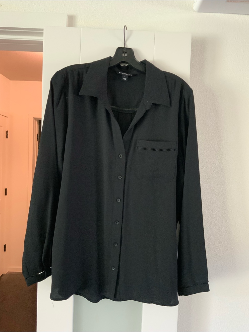 Classic Black Button-Up Shirt - Men
